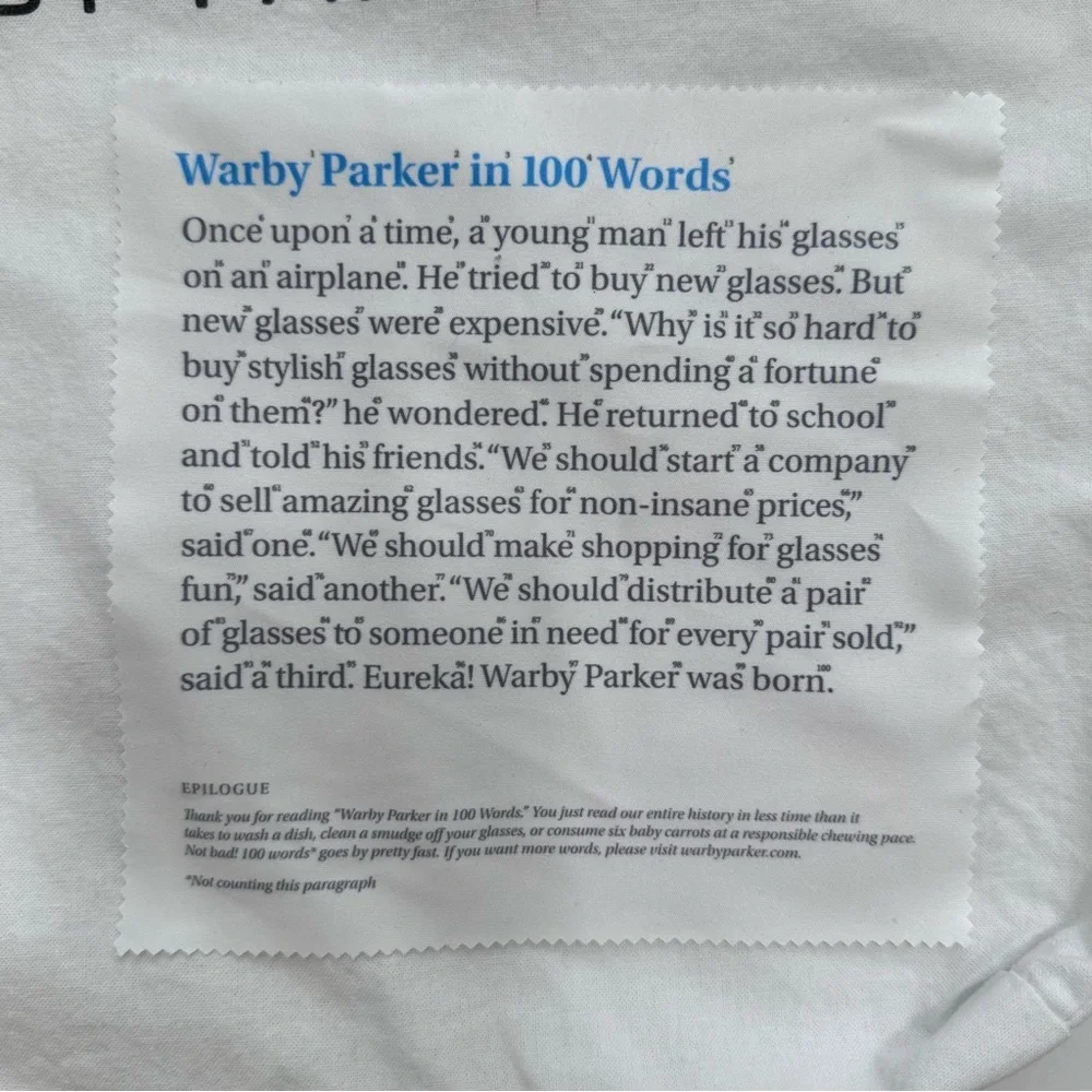 Warby Parker Glasses Case Cleaning Cloth Tote Box Accessory Bundle